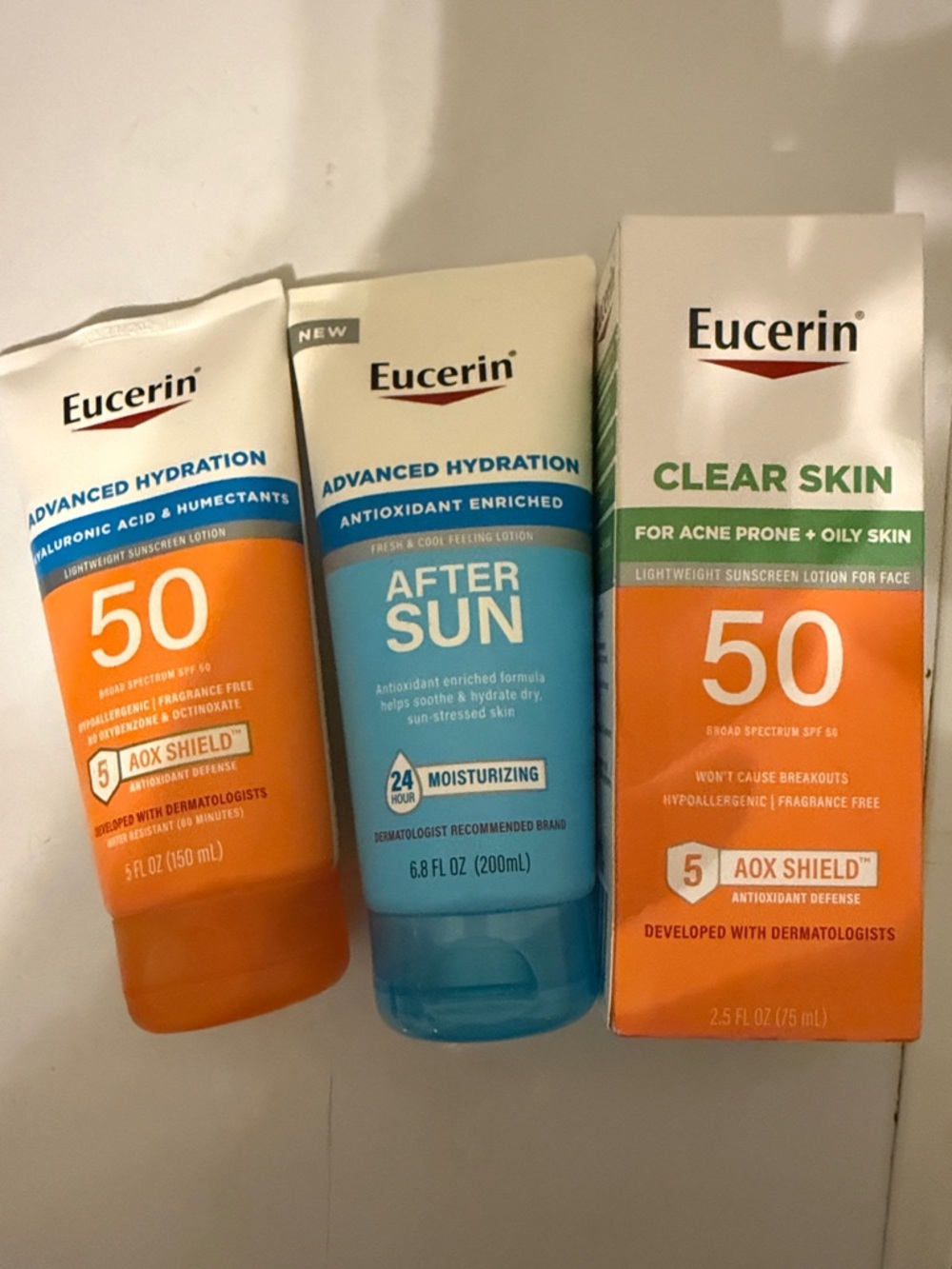 Eucerin Advanced Hydration SPF 50 Broad-Spectrum Sunscreen Lotion - Orange
